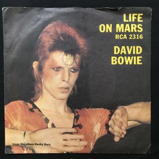 David Bowie Life On Mars? Rca Victor Sleeve 1971 Uk 7” 45 Vinyl Ex