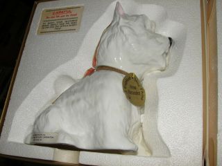 1970 Royal Adderley West Highland White Terrier Dog Figurine Decanter W/box Ex.