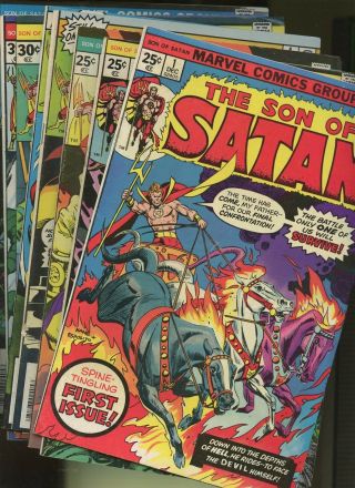 Son Of Satan 1,  2,  3,  4,  5,  6,  7,  8 8 Books Marvel Daimon Hellstrom 1st Issue Vol.  1