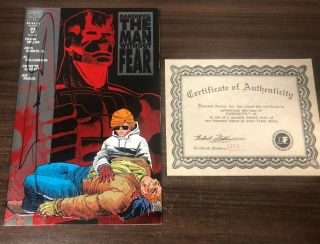 Daredevil Man Without Fear 1 - - Dynamic Forces - - Signed By Frank Miller W/