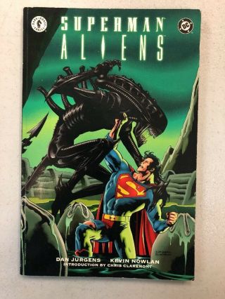 Superman Aliens Tpb Paperback Book Dc Comics Darkhorse Crossover Dan Jurgens