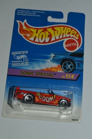 1996 Hot Wheels Mini Truck Sonic Special Red Car Malaysia Mic 1:64