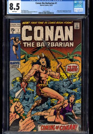 Conan The Barbarian 1 Cgc 8.  5 Wp Origin & 1st App Conan,  Barry Smith