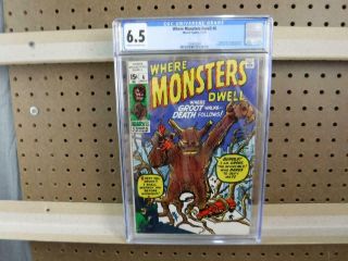 Cgc 6.  5 Where Monsters Dwell 6 Reprints 1st Appearance Groot 11/70