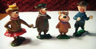 1961 Marx Tv - Tinykins Hanna - Barbera Yogi Bear - Yogi,  Boo Boo,  Cindy & Ranger Smith