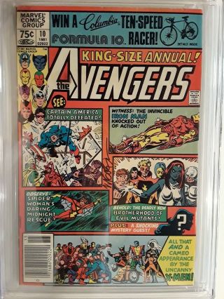 AVENGERS ANNUAL 10 (CGC 5.  0) ' 81 SIGNED BY MICHAEL GOLDEN 1st ROGUE MS MARVEL 2