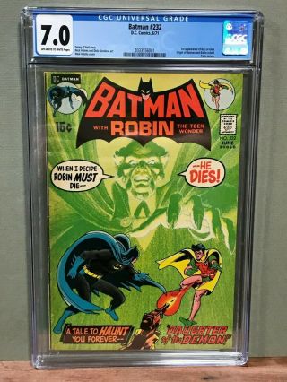 1971 Dc Batman 232 1st App Ra 