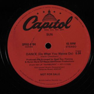 Sun Dance (do What You Wanna Do) Capitol 12 " 45rpm Promo Hear