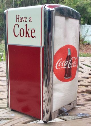 1992 Coca Cola Napkin Dispenser Have A Coke With Napkins