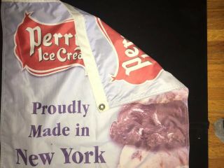 Vintage Perrys Ice Cream Double Sided Flag/Banner,  Thick Nylon 36X24 2
