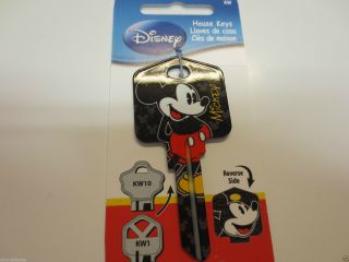 Mickey Mouse Key Kwikset Kw1 House Key Blank / Authentic Disney House Keys