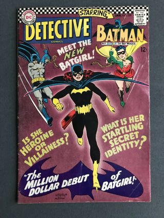 Detective Comics 359 (jan 1967,  Dc) Gd/gd,  First Batgirl