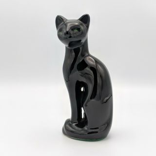 Vintag Artmark Japan Black Cat Ceramic Statue Figurine Mid Century Modern