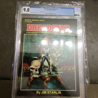 Marvel Graphic Novel 3 Dreadstar 1982 Starlin First Print Upc Tv Cgc 9.  8