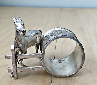 Antique Victorian Silverplate Napkin Ring Holder By Meridian Sp Co