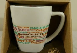 Dunkin Donuts Massachusetts Coffee Mug Boston Nantucket Ddestinations Limited Ed
