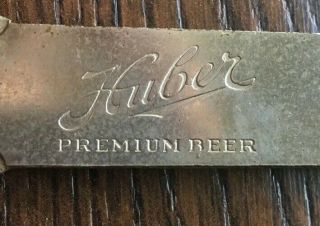 Huber Premium Beer Bottle Opener Metal 3 5/8 Inches Ekco Chicago Huber Monroe WI 2