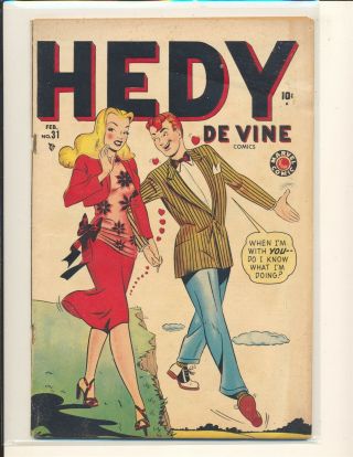 Hedy Devine Comics 31 G/vg Cond.  Bottom Centerfold Staple Detached