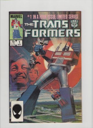 Transformers 1 - Cool Optimus Prime Cover - 1984 (grade 7.  5) Wh