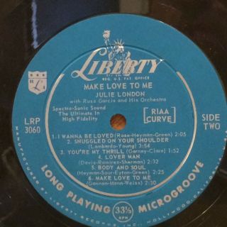 JULIE LONDON Make Love To Me LP LIBERTY LRP 3060 orig dg mono VG, 4