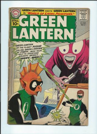 1961 Dc Comics Green Lantern 6 " World Of Living Phantoms " Gd,