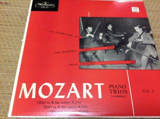 Mozart Trio Fournier /janigro/ Badura Skoda Rare Lp Westminster Xwn 18106