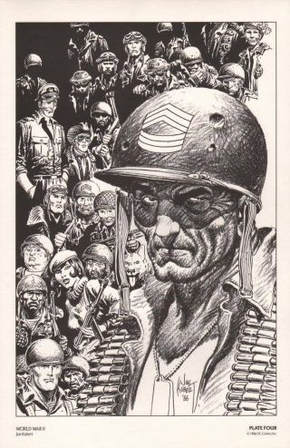 History Of The Dc Universe Joe Kubert Art Print Sgt Rock Men Of War Our Army At
