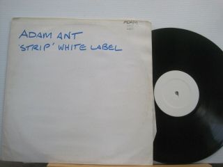 Adam Ant Strip White Label White Cover - Uk Post
