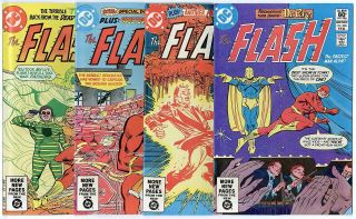 Flash 301 - 306,  308 - 322 Avg.  Nm 9.  4 White Pages Dc 1981