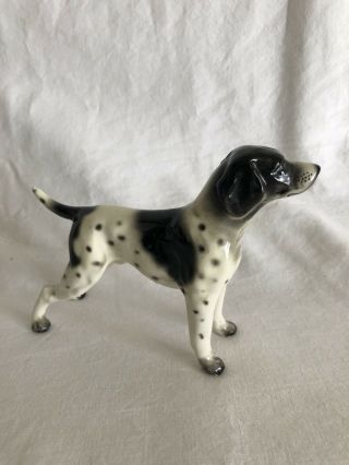 Vintage Kasuga Ware Pointer Hunting Dog Hound Porcelain Figurine