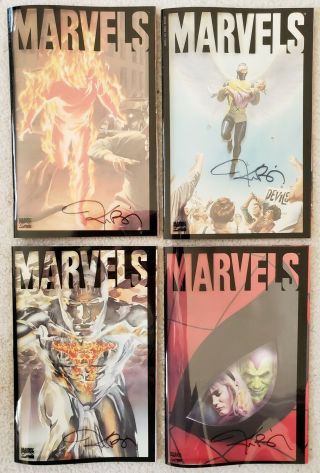 Marvels 1 - 4 Complete Series - Nm - Signed By Kurt Busiek
