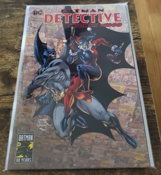 Detective Comics 1000 Batman Harley Quinn Jim Lee Variant Comic Dc Near