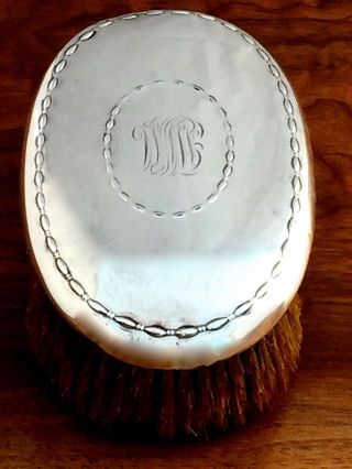 Tiffany & Co.  Sterling Silver Oval Clothes/hair Brush: Script Monogram [1]