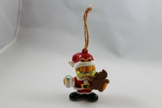 Paws Christmas Ornament Garfield In Santa Suit With Milk And Gbread Cookie 2 "