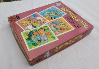 Vintage Banana Splits Frame Tray Puzzles 1969 Whitman - Hanna - Barbera Complete 3