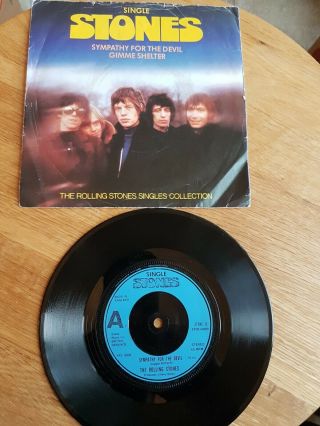The Rolling Stones Sympathy For The Devil & Gimme Shelter 1968 7 " Vinyl Stone12