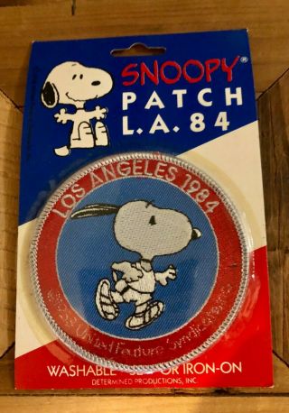 Vintage Snoopy 1984 La Olympics Patch In Package