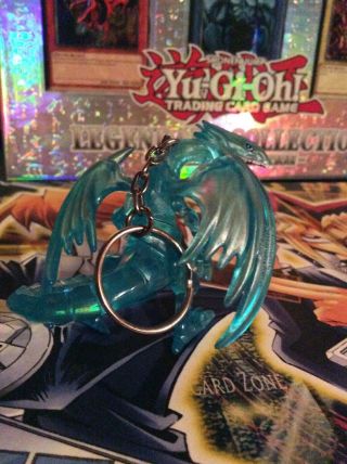 Yu - Gi - Oh Series3 Figure Hanger Keychain ULTRA RARE Clear Blue - Eyes White Dragon 4