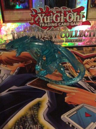 Yu - Gi - Oh Series3 Figure Hanger Keychain ULTRA RARE Clear Blue - Eyes White Dragon 5