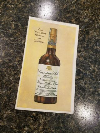 Early Brochure Adv Canadian Club Whisky