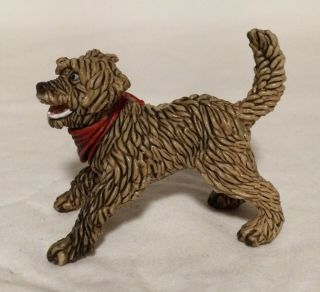 Schleich Long Hair Mutt Playful Mongrel Mixed Breed Dog 16818 Retired Figure 