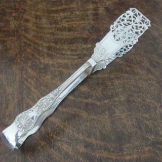 Antique William Hutton Silver Plated Kings Pattern Asparagus / Cake Tongs