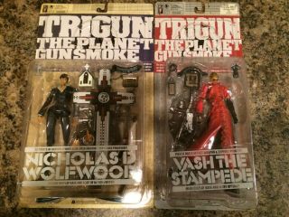 Trigun Vash And Wolfwood Imported Action Figures Kaiyodo