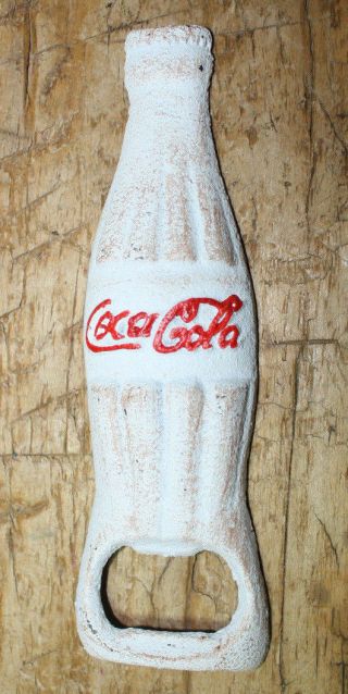 Cast Iron Antique Style Coca Cola Hobble Skirt Bottle Opener Coke Nostalgic