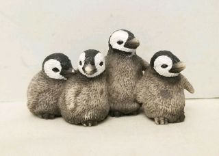 (retired) 2009 Schleich 1 " H X 2.  5 " L " Emperor Penguin Baby Chicks " Figurine