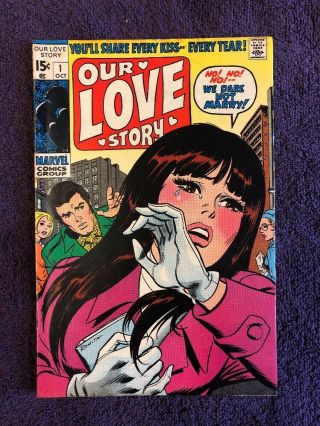 Our Love Story 1 (1969,  Marvel) Classic Gorgeous Glossy Romita Cover.