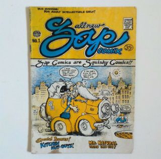 Zap Comix,  No.  1,  (35 Cents) Apex,  1960s Underground Commix,  R.  Crumb