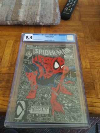 Spider - Man 1 Silver Edition Cgc 9.  4 Graded Marvel Comics 1990 Todd Mcfarlane