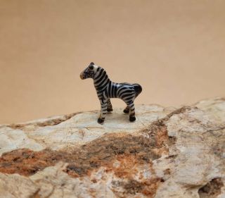 Ceramic Figurine Tiny Zebra Hand Painted Statue Wild Animal Collectible for Gift 4
