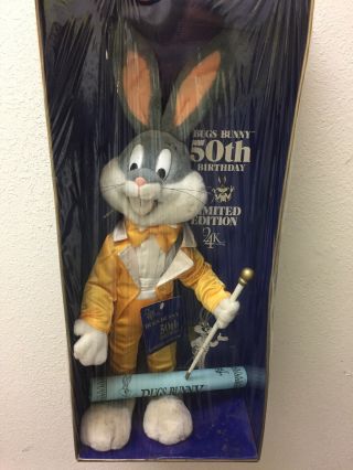 Bugs Bunny 50th Birthday Anniversary Limited Edition Plush Doll - In Orig.  Pkg.